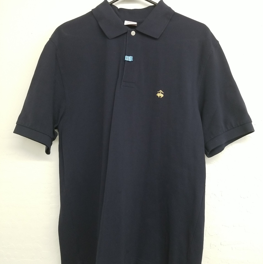 Brooks Brothers polo shirt medium navy blue